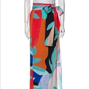 Mara Hoffman swim printed wrap skirt L